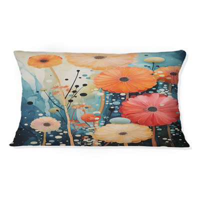 Coussin Coral Teal Contrast Contrast II - Abstract Collages