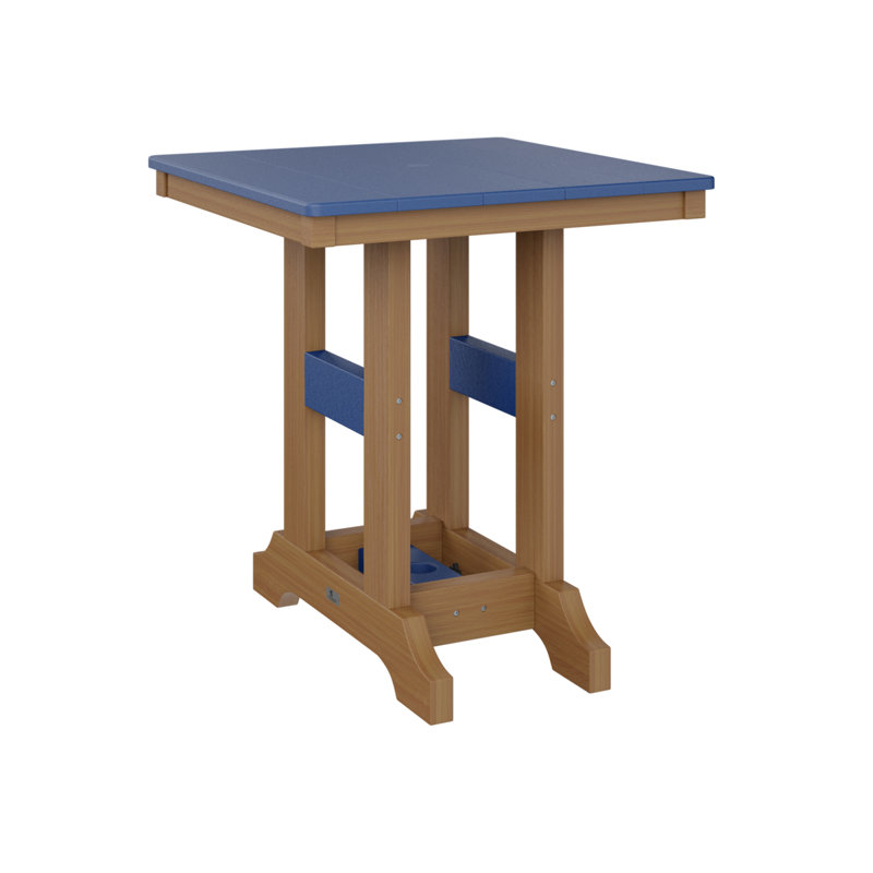 Garden Classic Outdoor Square Dining Table, Kiwi Green, Seafoam
