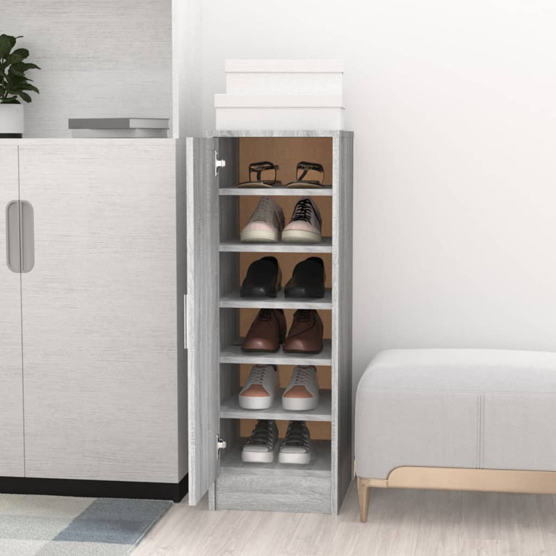 6 Pair Flip Down Shoe Storage, Grey