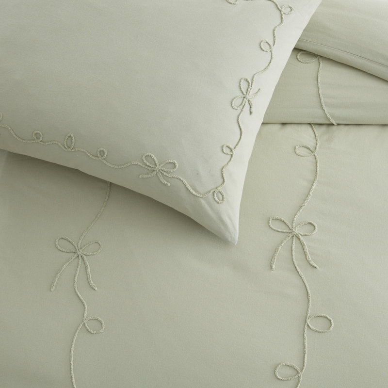 Ensemble de boucles Peri Home Sasha - vert, Édredon simple + 2 pièces incluses 