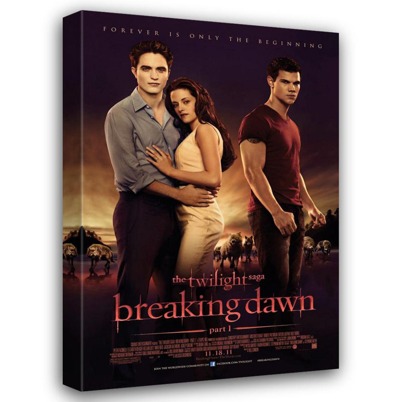 La saga Twilight Breaking Dawn, H 18 po x l 12 po
