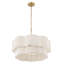 23.2" 6-Light Scalloped Rope Drum Chandelier-943203484-943203482