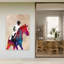 Aquarelle, cheval, cavalier, art mural contemporain-129475696