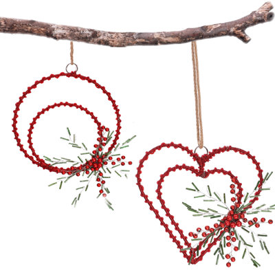 6'' Handmade Fabric Holiday Shaped Ornament