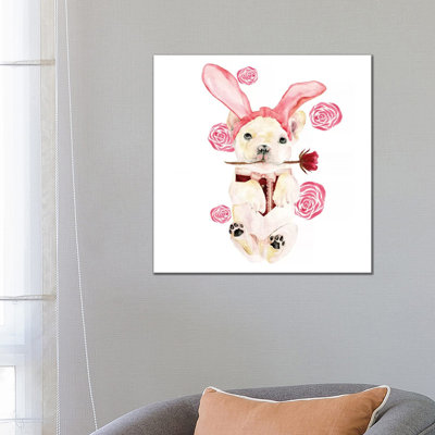 Valentine Puppy I by Melissa Wang - Wrapped Canvas Painting