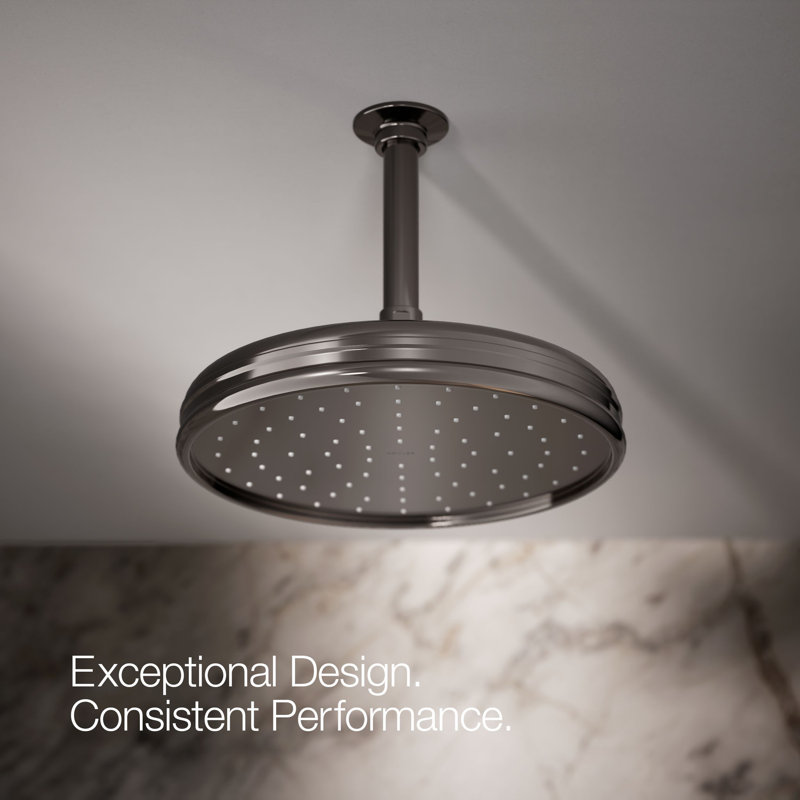 Traditional Round 10" Rainhead with Katalyst Air-Induction Spray, 2.5 Gpm, Vibrant Titanium