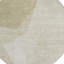 Tapis extérieur rond lavable abstrait kaki et taupe 8 'beige