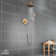 Retro Wall Mount 2 Function Rainfall Shower System with 3 Setting Handheld, Rough-In Valve and Diverter