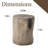 Chariese 15'' Outdoor Concrete Side Table-372492037-356043628
