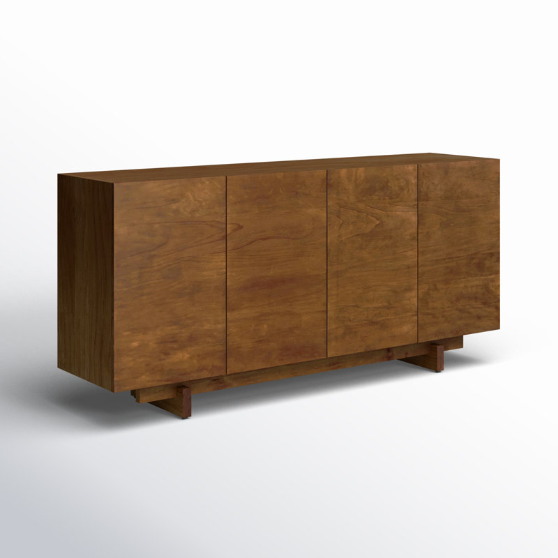 Octavia 74'' Solid Pine Sideboard in Natural Finish