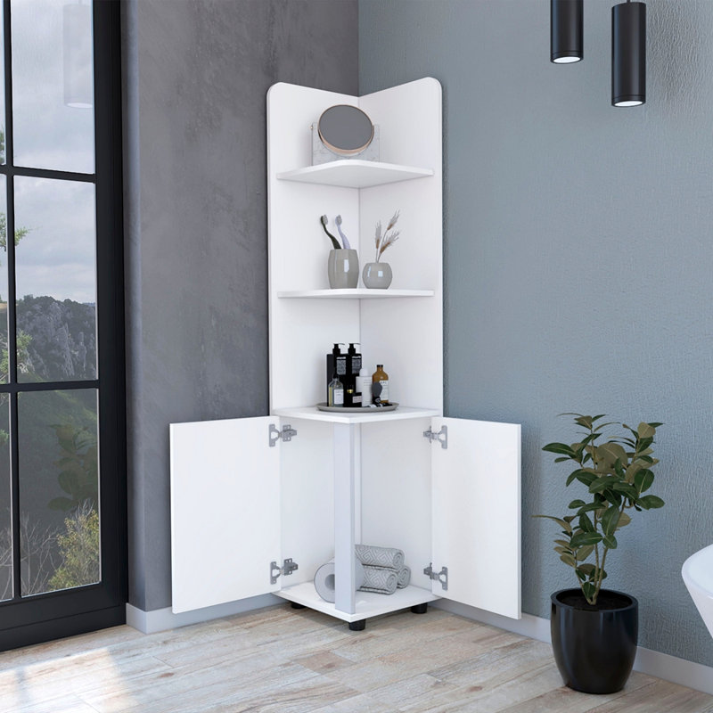 Grande armoire de rangement 2 portes 4 tablettes