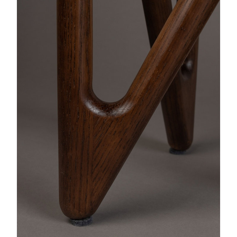 Naia Glass Top Single, Walnut