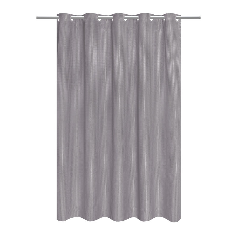 Rideau de douche en vinyle couleur unie Maplewood, H 75 po x l 70 po, Filigrane argent