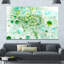 Molécules de fractal-bleu-vert-impression d’art graphique-35109242-35109243