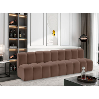 Canapé en cuir végétalien 89,5 po Izzac