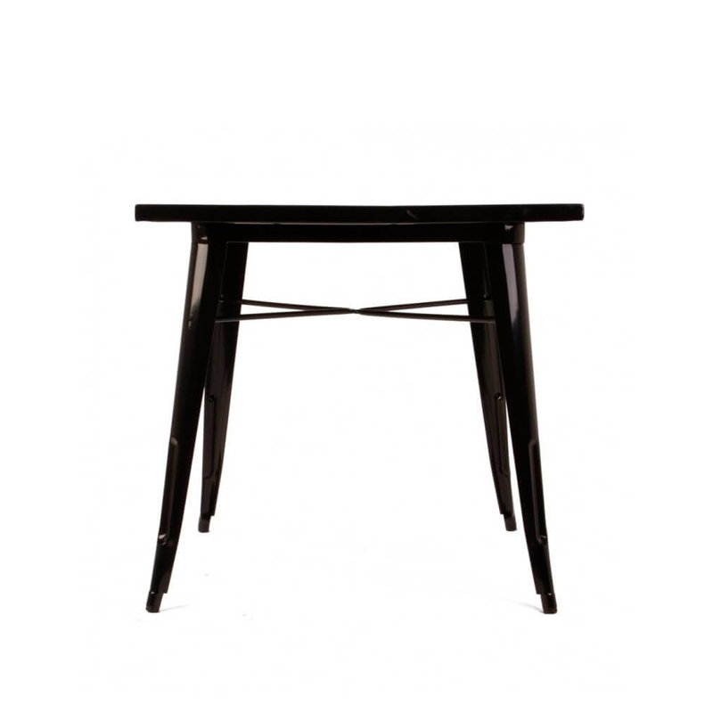 Table carrée intérieure / extérieure Angeleca, Noir