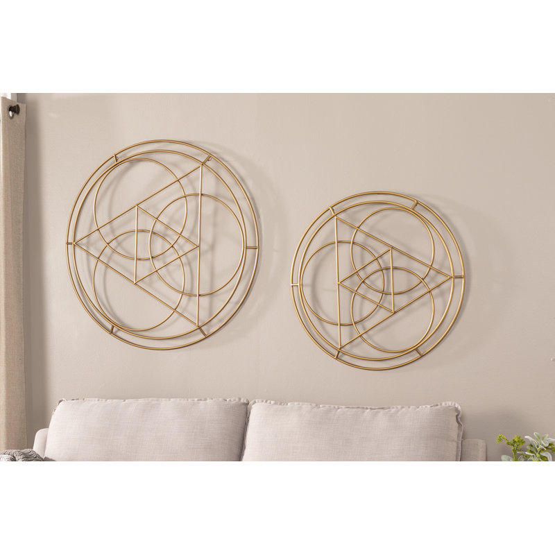 Abstract Wall Decor on Metal, Bronze