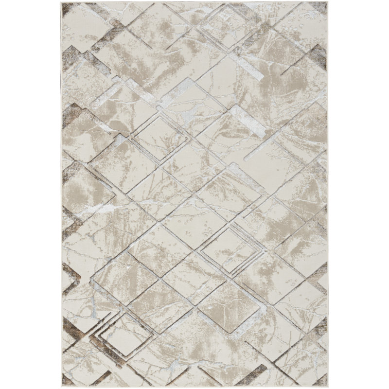 Besarta Geometric Indoor Rug, Rectangle 5'3" x 7'3"