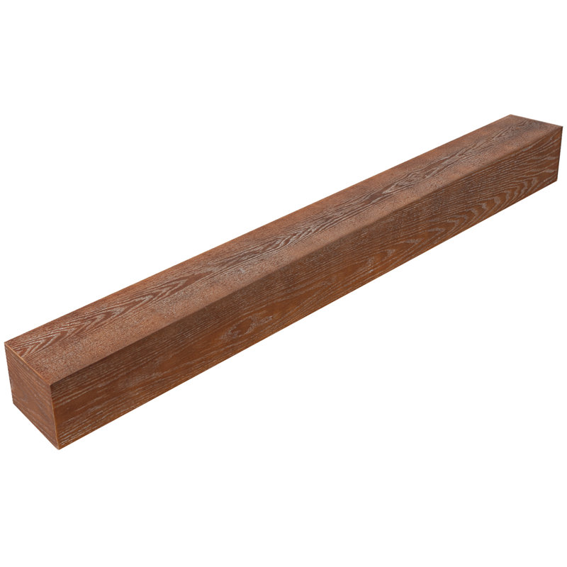 Fireplace Mantel, 60", Brown Wood