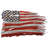 Flag Hand Painted Etched Metal Wall Art