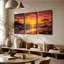 3 panneaux d'art mural, impression de toile tendue paysage coucher de soleil océan-696360180