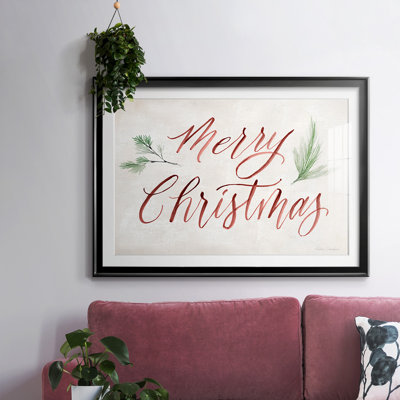 Merry Christmas, art textuel encadré sur papier