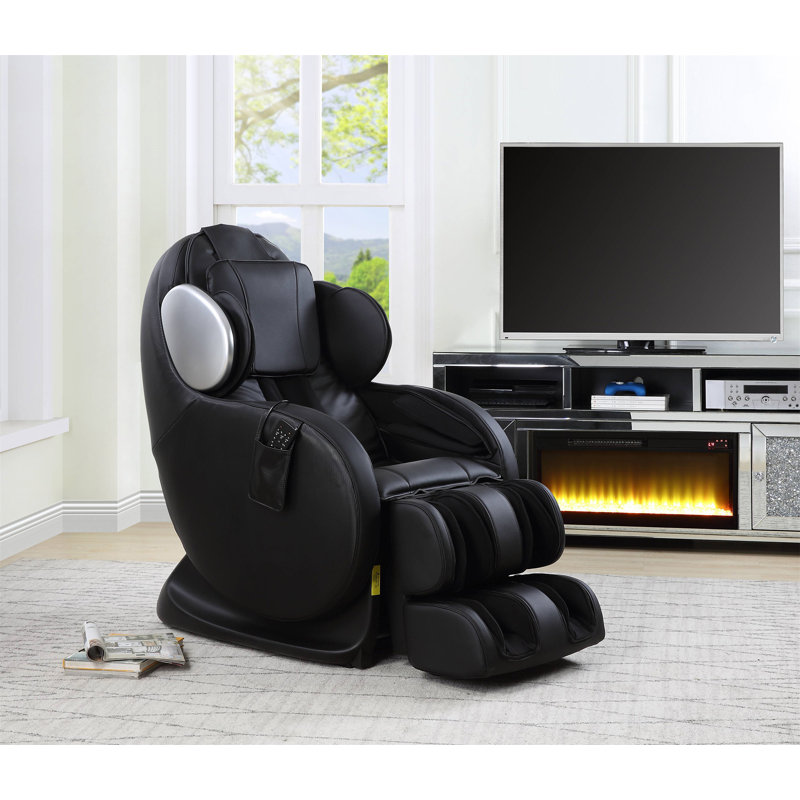 Fauteuil de massage en cuir synthétique Pacari, Noir