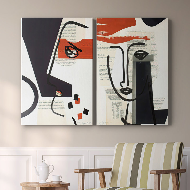 Faces of A Century V-Premium Gallery Wrapped Canvas -Ready to Hang, 48" H x 64" W