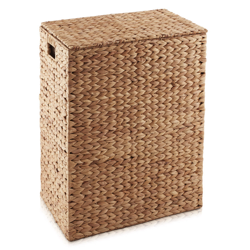 Large Laundry Hamper Basket with Lid and Liner - Cinnamon Hyacinth, Cinnamon 