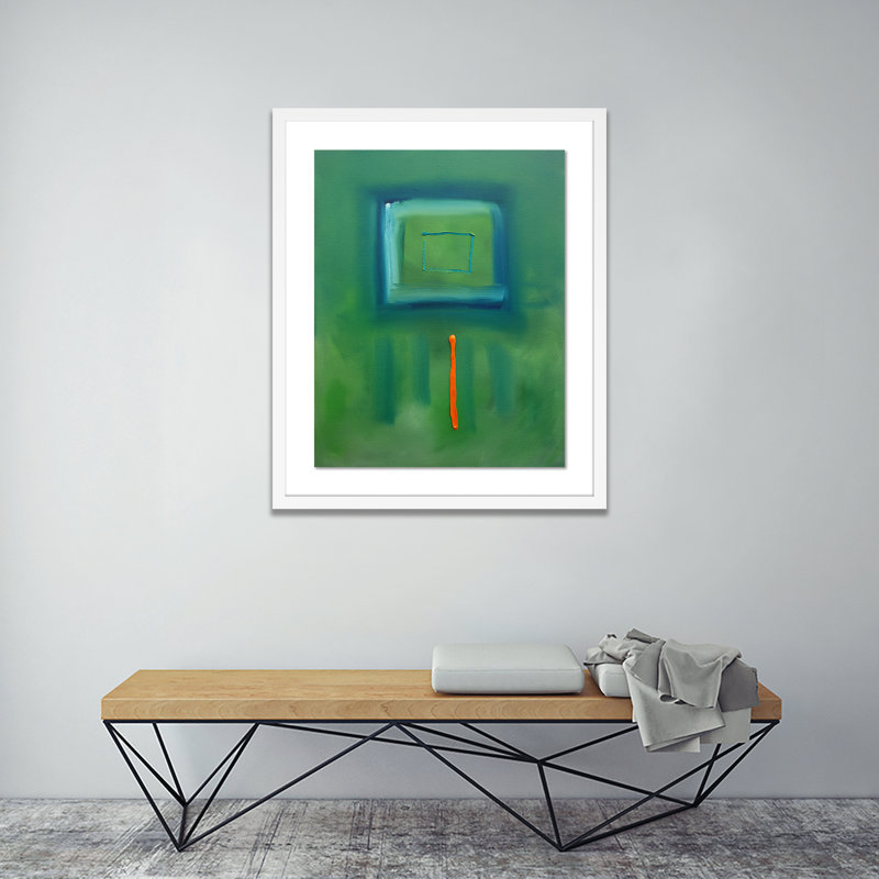 Green Souk Print by Charles Stuart, White, 24" H x 20" W x 1.5" D