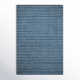 Campari Striped Hand Loomed Wool Azure/White Area Rug