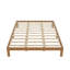 Cadre de lit plateforme grand en bois - Cadre de lit grand en bois massif de 12 pouces avec support de lattes, aucun sommier requis, assemblage facile - pin rustique