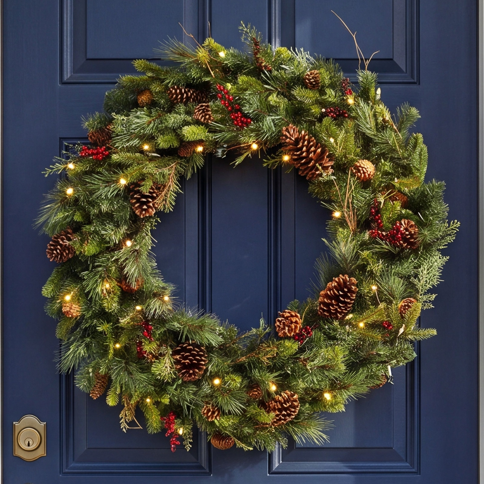 36" Berry Christmas Wreath, 36"