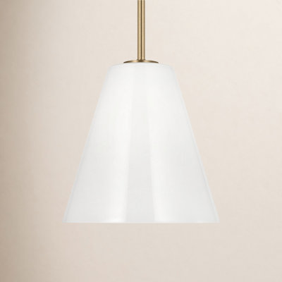 Hayden Dimmable Glass Cone Single Pendant Light