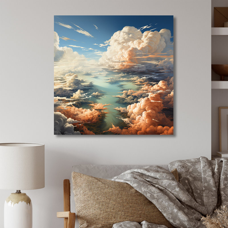 «Sky View The Art Of Clouds III» - art mural nuages, Toile tendue, H 16 po x l 16 po