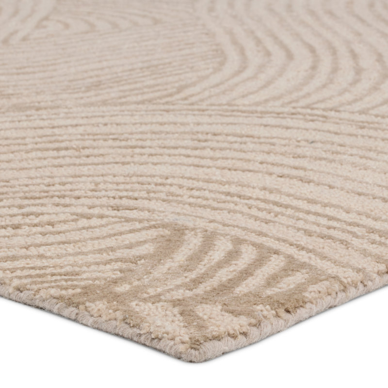 NikkiChu Linette Tufted Abstract Tan/Taupe Area Rug  (18" Swatch)