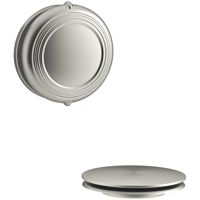 PureFlo Drain Stopper Tub Drain, Vibrant Brushed Nickel