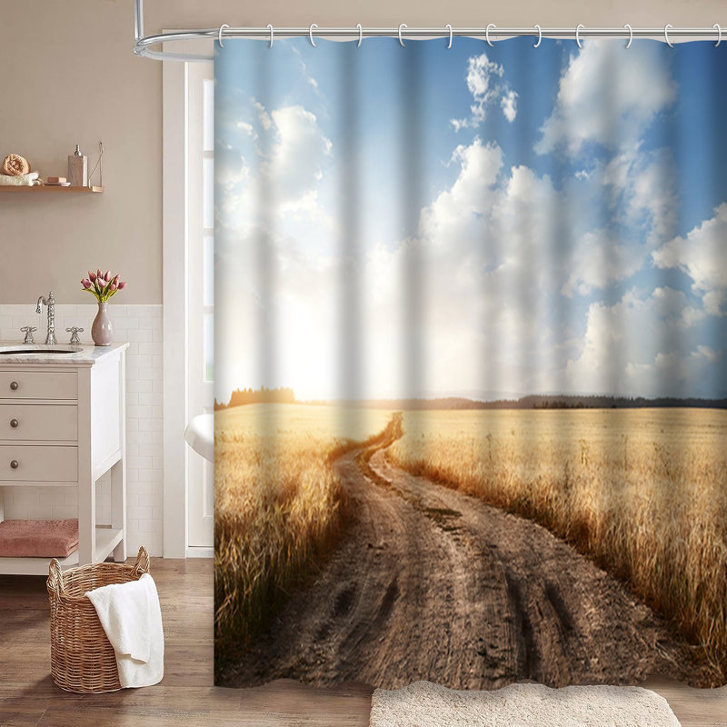 Rideau de douche Sunset Field, L 72 po x l 78 po