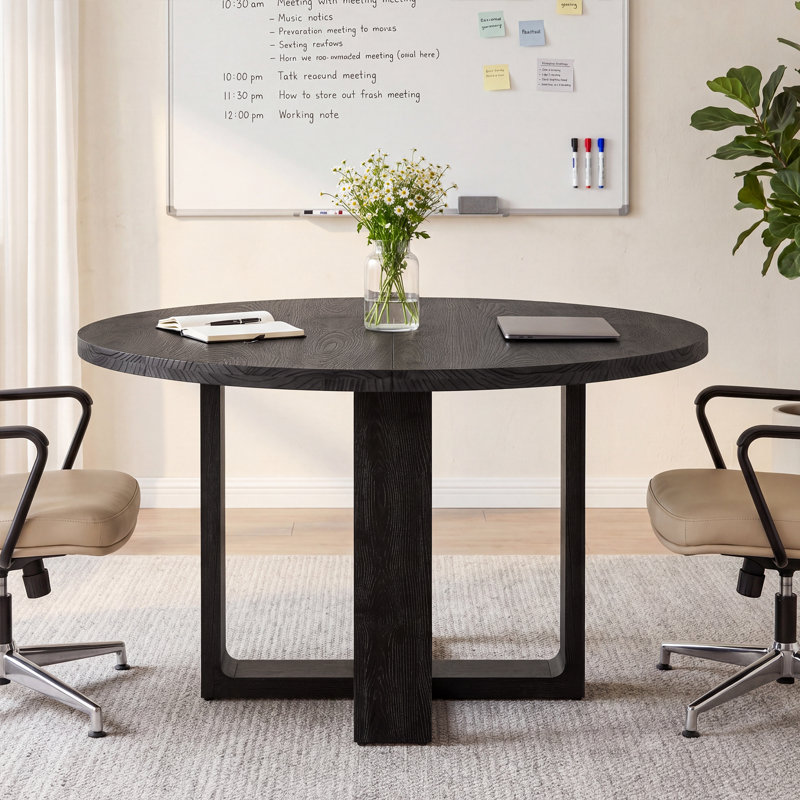 Black Round Conference Table