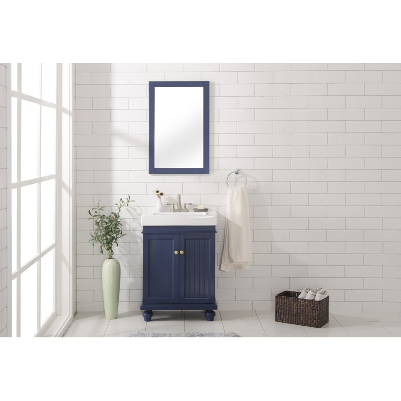 Ensemble de meuble-lavabo simple 24 po Gruber, Bleu