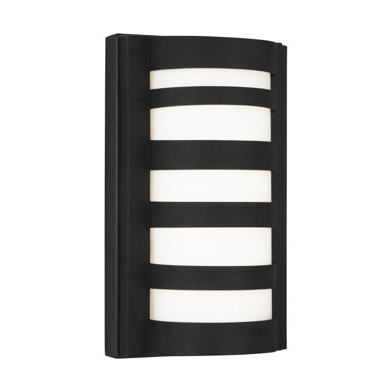 Gwern Aluminum LED Wall Light, Black, 9.31" H x 5.37" W x 5.37" D, 5 W
