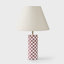 Base de lampe de table à carreaux en os, lavande