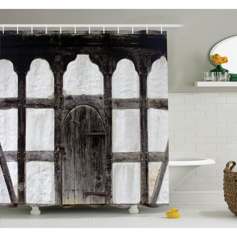 Shower Curtain with Hooks Included, 70" H x 69" W