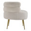 Upholstered Curved Upholstered Single Sofa Accent Chair