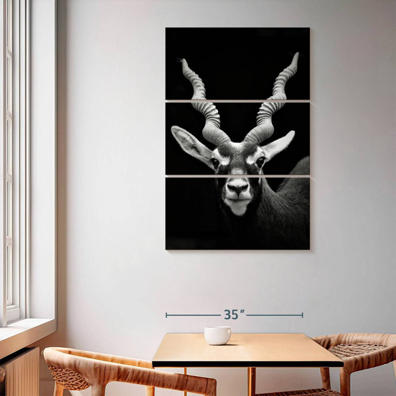 Brampt German Horned Antelope, 65" H x 42" W