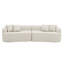 Courbe en laine d'agneau beige, conception compressée et moderne, sans assemblage, confort modulaire pour le salon beige, style, sièges confortables-514735737