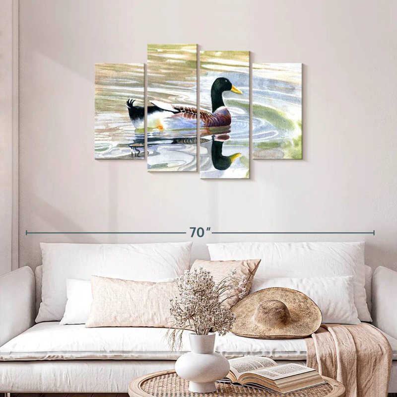 Brampt Duck Water Reflection, 27" H x 43" W
