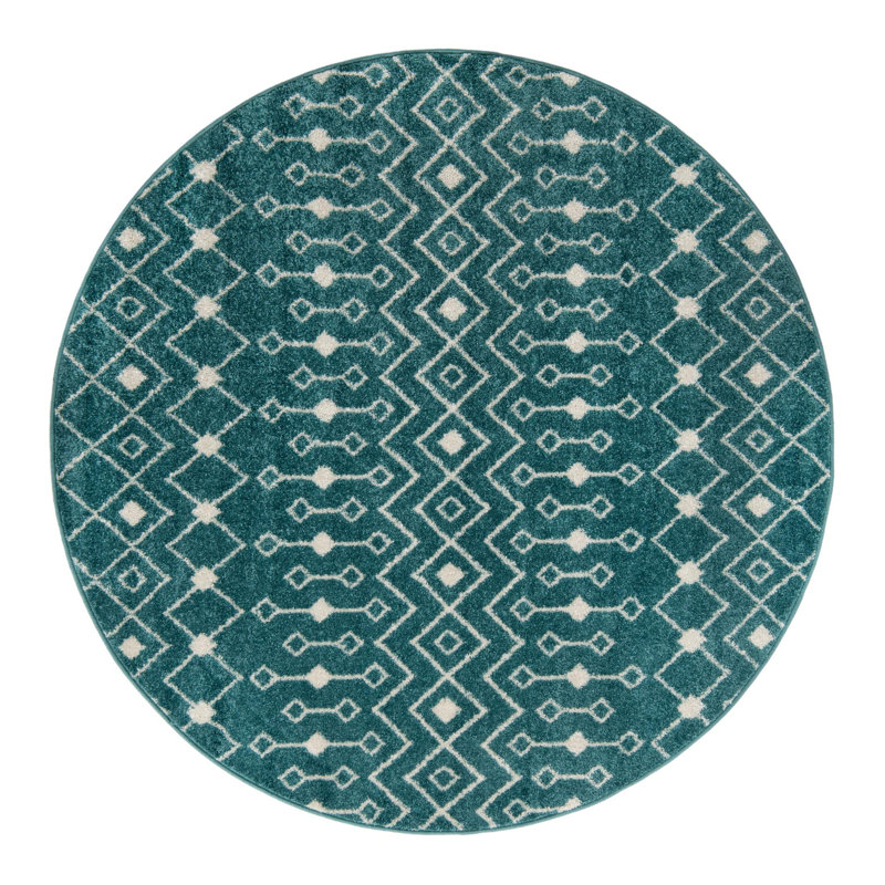 Somerville Geometric Indoor Rug, Round 6'