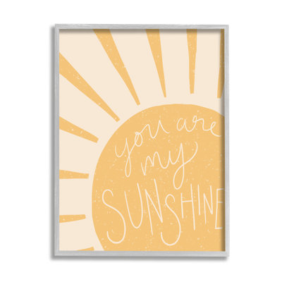 «You Are My Sunshine Simplistic Sun Beam Raysxxl», art mural sur toile tendue par Heather Mclaughlin