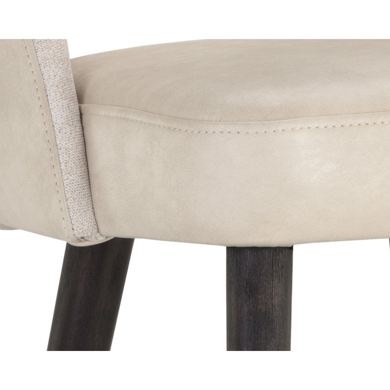 Monae Barstool - Abbington Black, Beige, Counter Stool (26" Seat Height)